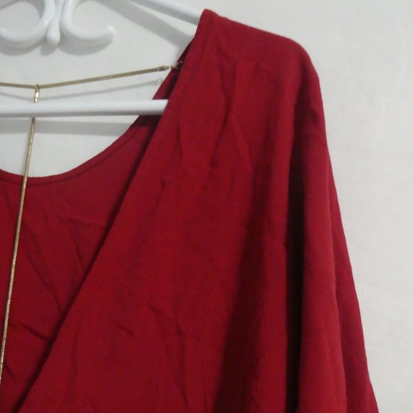 H&M | size 12 | Red Long Sleeve Gold Chain Open Back Dress | NWOT - Picture 12 of 16